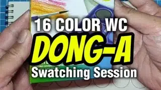 DONG-A Watercolors 16color set Review and Swatching