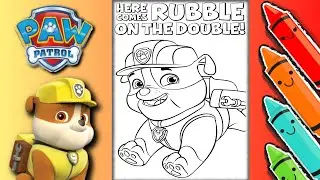 Coloring Paw Patrol | Paw Patrol Coloring Pages - For Kids Who Love Dogs! | Rubble