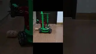 The LeKiwi robot is remotely controlled by an AI policy