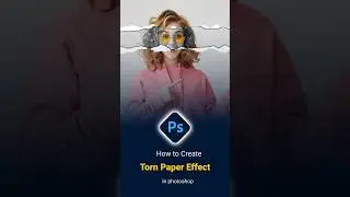 How to Create a Realistic Torn Paper Effect in Photoshop &ndash; Easy Tutorial #Shorts
