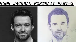 How to draw face using ball pen part -3 wolverine/Hugh Jackman portrait