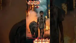 bad boy and baby elephant #cinematic #animals #rescue #aivideo #storytelling #humanity #elephant