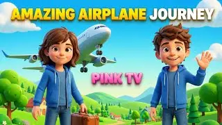 Kids Cartoon Airplane Journey ✈️ Amazing Travel Adventure | Pink TV 
