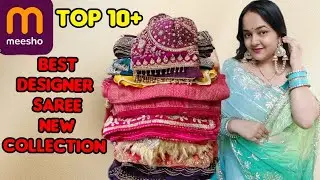 🥰 Meesho Saree Haul 494 Rs 🥰 Georgette/Bnarsi Silk Chickenkari / Jimmy Choo / Meesho Partywear Saree