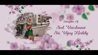 12  Floral Half Saree invitation