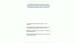 CALIFORNIA DMV WRITTEN TEST FOR CLASS C  LICENSE 2025 COMPLETE EXAM TEST QUESTIONS  AND CORRECT ANSW