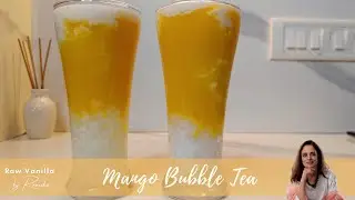 Homemade Mango Bubble Tea | How To Make Mango Boba Tea | Summer Drink | Quick & Easy Recipe