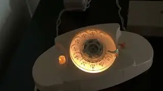 Old Princess Rotary Phone Ringing via External Ringer and Lights Up Demo