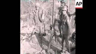 SYND10/03/71 SCENES AT A FIRE BASE NEAR THE CAPTURED TARGET TOWN OF TCHEPONE