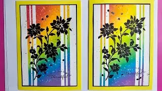 Штамповка на оксидах... Без эффекта мела 😳 #distressoxide #inkylicious #cardmaking