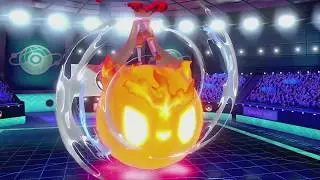 Shiny Gigantamax Cinderace in Pokemon Sword and Shield