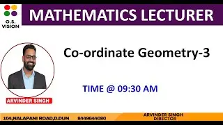 Co-ordinate geometry-3 II Lecturer mathematics
