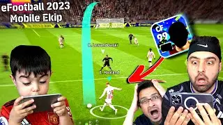 OĞLUM CİHANGİR VE DAYI İLE EFOOTBALL 2023 MOBİLE EKİP MODU 😱 GOL ATTI ! ÇOK İYİ OYNUYOR !