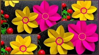 How to make a paper flower| flower making using paper| how to make tissue paper flowers #diy #tutor 