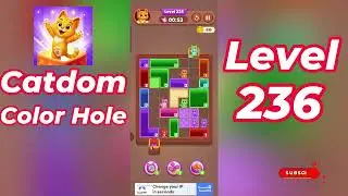Catdom Color Hole Level 236 Walkthrough 🐱🟣 | Relaxing Color Puzzle Game | Go Answer
