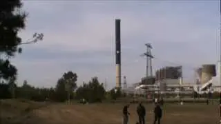 Sprengung im Kraftwerk Boxberg - Der letzte 300 Meter Schornstein - 06.10.2012