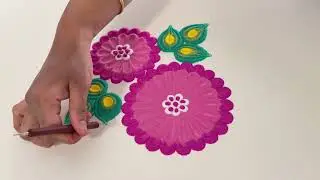 🌸Easy & Creative Rangoli Design #rangoli #trending #video#creative #satisfying #art #colors