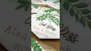 Add some leaves on it #cookievideos #cookiedecorating #cookies #youtubeshorts #howto #wedding #diy