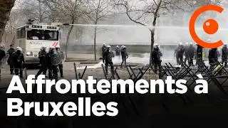 Violents affrontements à Bruxelles en marge de la manifestation nationale contre le gouvernement