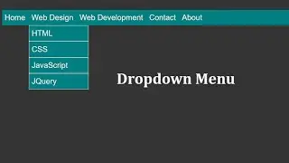 Dropdown menu html css