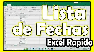 Como crear una lista de fechas en Excel paso a paso - comoconfigurar