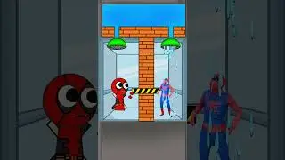 A Broken Shower Spiderman vs Sprunki Deadpool #spiderman #shorts