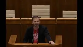 Modrý Zajačik  01  HS Michal Šipoš výborné vystúpenie pravdivé tričko vadí ožrani a drogimani nie