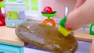 Best blooming eel fried for mini turtle 🐢 &ndash; homemade miniature cooking food by mini yummy
