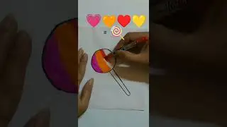 SATISFYING CREATIVE ART   #SHORTS #TRENDING #Drawing #SATISFYING #VIRAL #ART #HEARTS #DIY #LOLLIPOP🍭