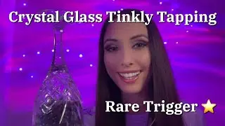ASMR Crystal Glass Tinkly Tapping (better than regular glass, POPULAR trigger on Tiktok) tingles ✨