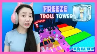 I'm Frozen in This Tower!! Freeze Troll Tower - Roblox Indonesia