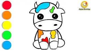 COW Drawing, How to Draw a COW | ENJOY DRAWING