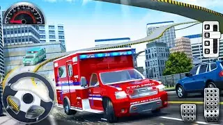 Ambulance Rescue Roof Jumping Simulator - Emergency Van Stunts Driving - Android GamePlay #2