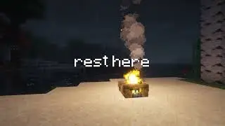 rest here… Minecraft Night Rain Ambience | C418 Music & Campfire (1 Hour)