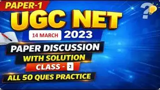 PAPER-1 14 MARCH 2023  SHIFT-1 UGC NET  EDUCATION #learning  #education#ugcneteducation #apset