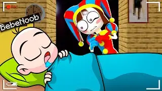 POMNI THE AMAZING DIGITAL CIRCUS ME ESPIA MIENTRAS DUERMO 😱 ¿SOBREVIVIRE? BEBE NOOB en MINECRAFT
