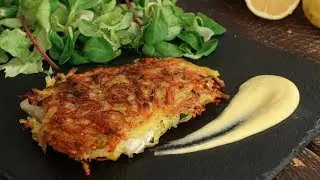 Potato Crusted Sea Bass with Lemon Sauce