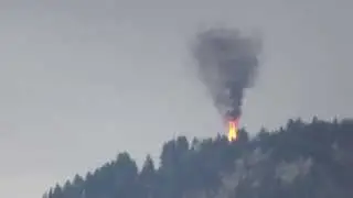 Baumbrand nach Blitzeinschlag in Matonkopf ob T&ouml;sens, Oberinntal, Tirol