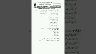 bs urdu paper for punjab university lahore