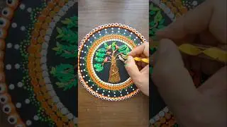 Cute tiny birds using clay for dot lippan fusion art #clay #shorts #ytshorts #creative #diy #art