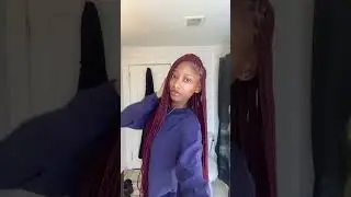 extra small box braids on my tiny afro #smallbraids #braidstyles #braidstutorial