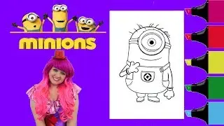 Coloring Minions Despicable Me Coloring Book Page Colored Markers Prismacolor | KiMMi THE CLOWN