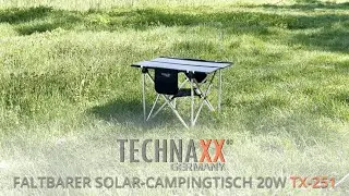 TECHNAXX FALTBARER SOLAR-CAMPINGTISCH 20W TX-251 (DEUTSCH)