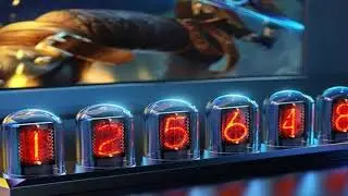 RGB Nixie Tube Clock LED Glows IPS Color Screen DIY Analog Digital Tube Night li