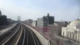 Crossing the Williamsburg Bridge on Train
