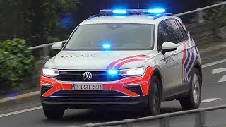 [New Volkswagen Tiguan Railway Police!] Brussels Emergency vehicles responding to different calls!