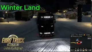 Winterland Delivery Through Crowded Towns | ETS2 Multiplayer