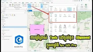 ការប្រើប្រាស់   Tools  នៅក្នុងផ្នែក Alignment   ក្នុងកម្មវិធី Arc GIS Pro