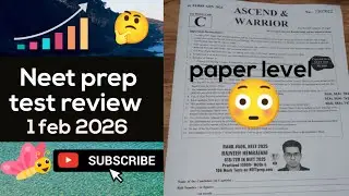 #neet2026 | neet prep test review offline | 1 feb 2026 | just 90 days left 😳🩺👨🏻&zwj;⚕️