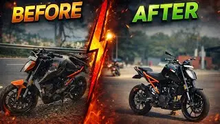 Modified Duke 250 💀 | Before 🤡 After 💀| Modify only ₹300 🤑 #viral #duke250
